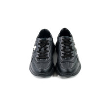 Gucci Sneackers Pelle e Tessuto Nero