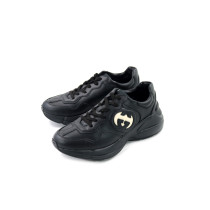 Gucci Sneackers Pelle e Tessuto Nero