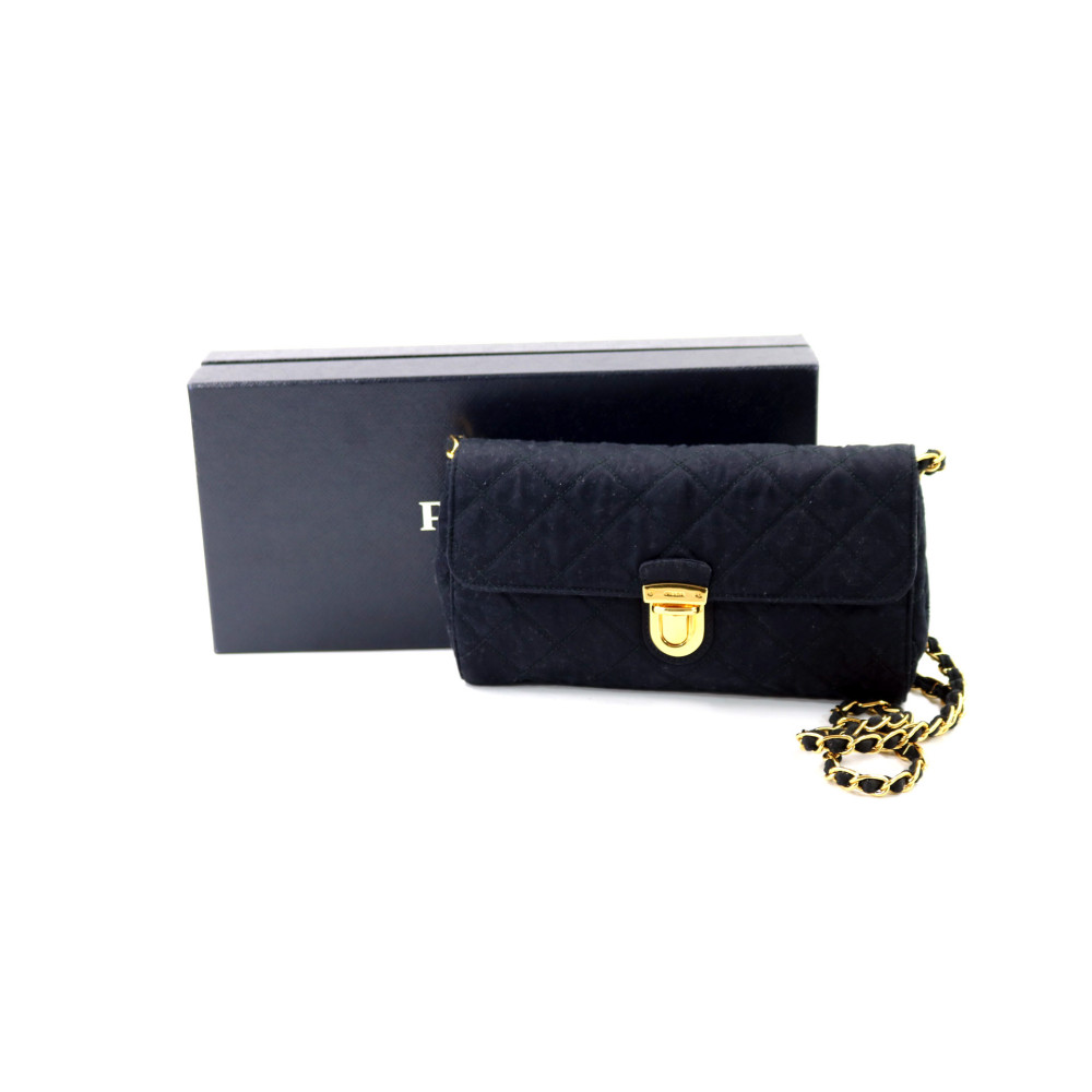 Prada Tracolla Tessuto Nero