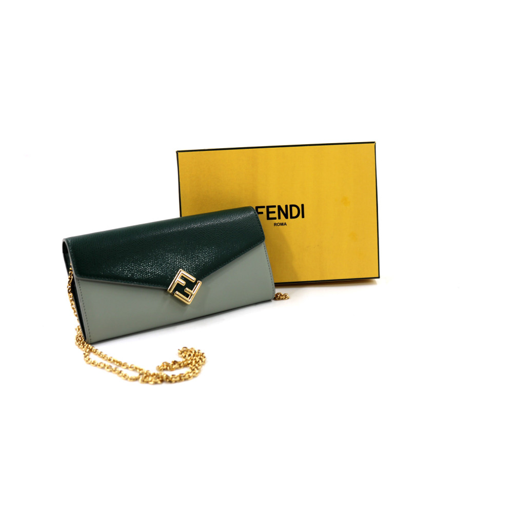 Fendi Woc Continental Pelle Verde