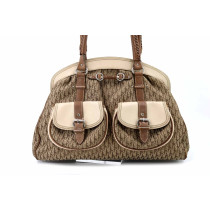 Dior Diorissimo Tessuto Jacquard Oblique Marrone e Beige