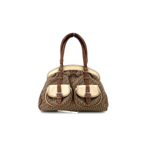 Dior Diorissimo Tessuto Jacquard Oblique Marrone e Beige