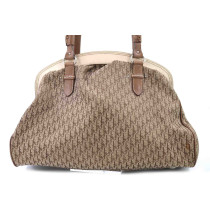 Dior Diorissimo Tessuto Jacquard Oblique Marrone e Beige