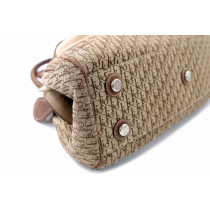 Dior Diorissimo Tessuto Jacquard Oblique Marrone e Beige