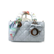 Dior Lady D Joy Mini Pelle Blu Ghiaccio