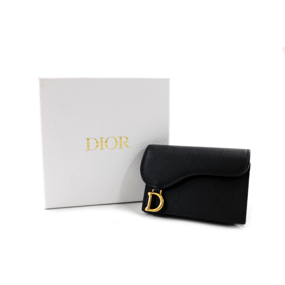 Dior Portacarte Saddle Pelle Nera
