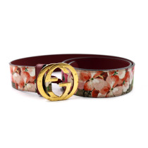 Gucci Cintura Blossom GG Beige e Rosa