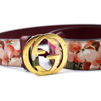 Gucci Cintura Blossom GG Beige e Rosa