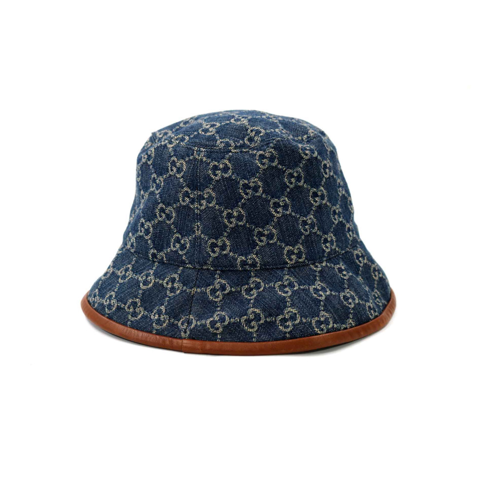 Gucci Cappello Bucket Denim GG Blu
