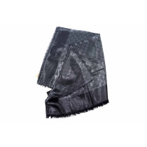 Gucci Stola Lana Nera e Argento