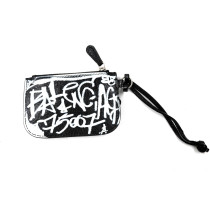 Balenciaga Portamonete Pelle Bianca e Nera