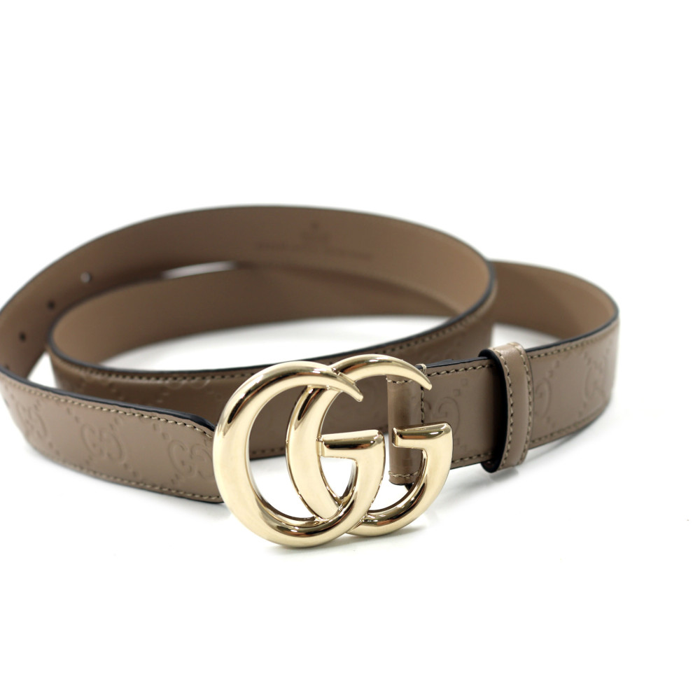 Gucci Cintura Pelle Tortora