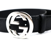 Gucci Cintura GG Supreme Pelle Nera