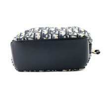 Dior Pochette Bow Tela Jacquard Oblique Blu
