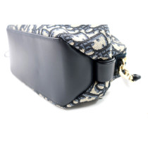 Dior Pochette Bow Tela Jacquard Oblique Blu