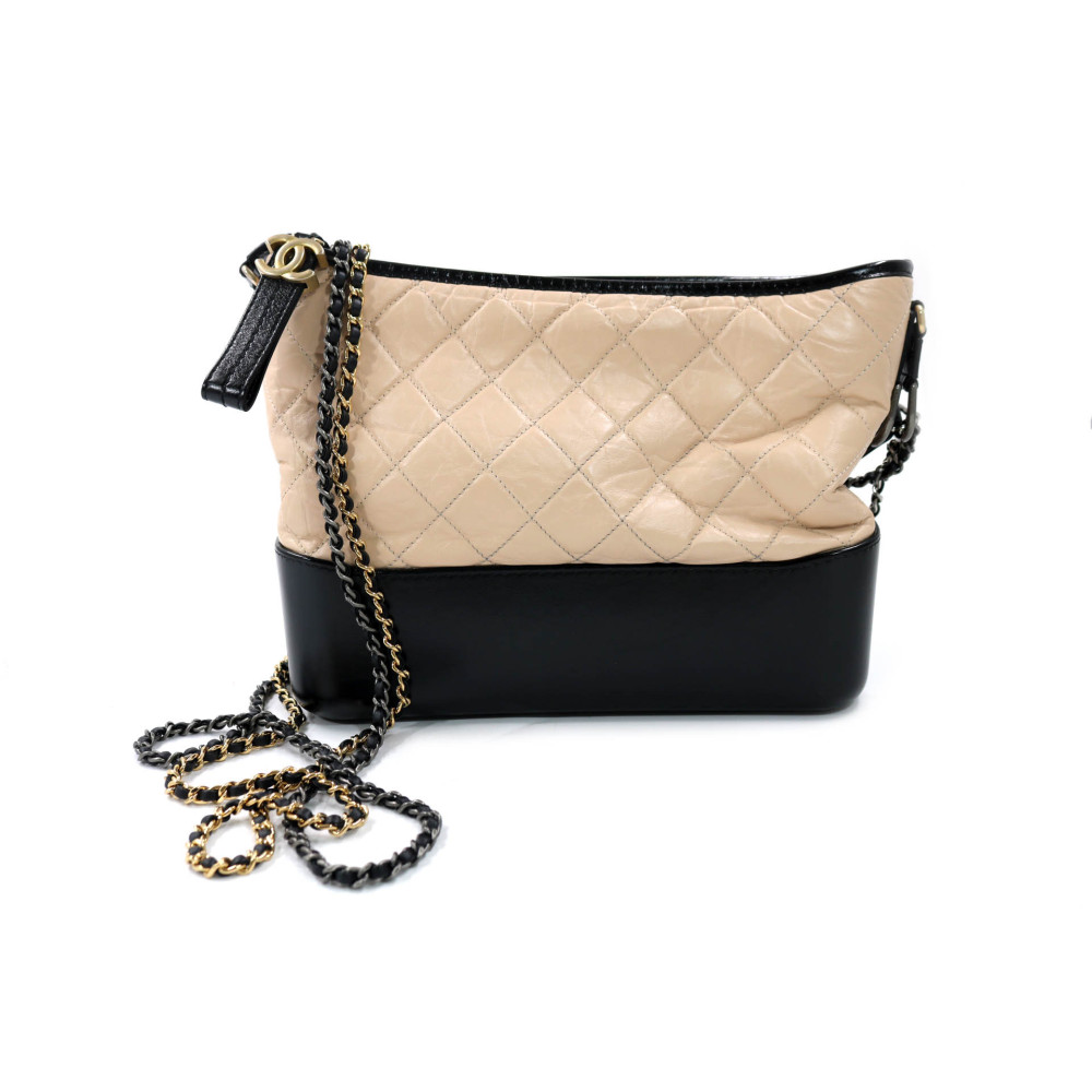Chanel Gabrielle Pelle Nera e Beige