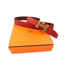 Hermes Cintura Pelle Rossa e Bordeaux