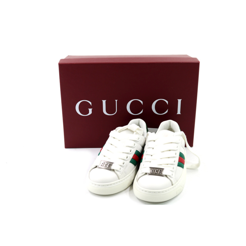 Gucci Sneackers Ace Pelle Bianca
