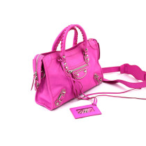 Balenciaga City Small Pelle Rosa Fluo
