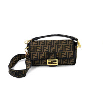 Fendi Baguette Jacquard Marrone