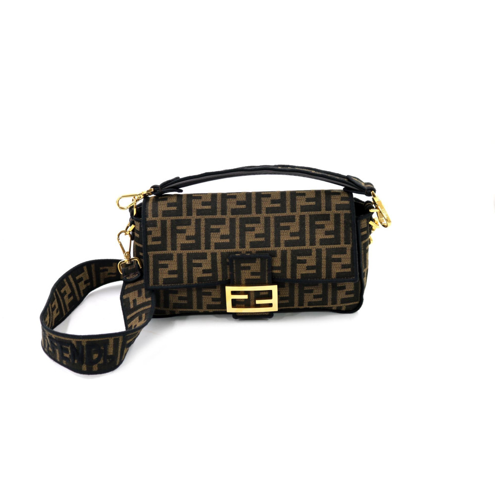 Fendi Baguette Jacquard Marrone