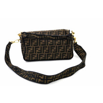 Fendi Baguette Jacquard Marrone