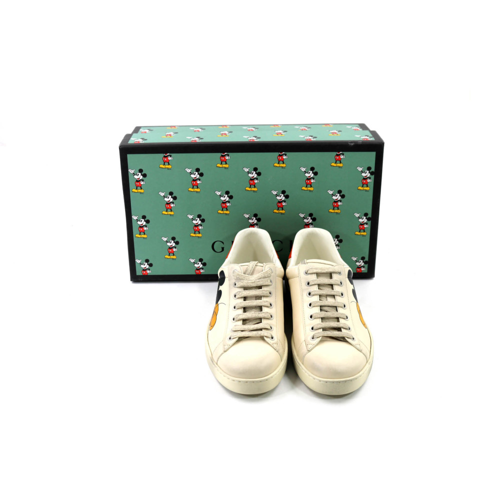 Gucci Sneackers Ace Per Disney Pelle Bianca