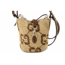 Gucci Secchiello Rafia Beige