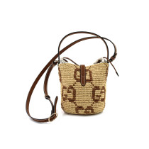 Gucci Secchiello Rafia Beige