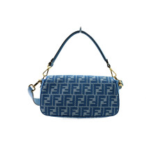Fendi Baguette Tela Azzurra