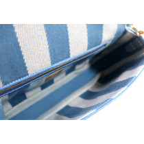 Fendi Baguette Tela Azzurra