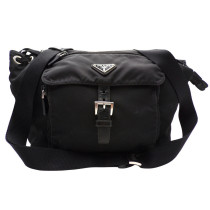 Prada Tracolla Tessuto City Nero