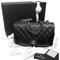 Chanel Jumbo Single Flap Pelle Nera