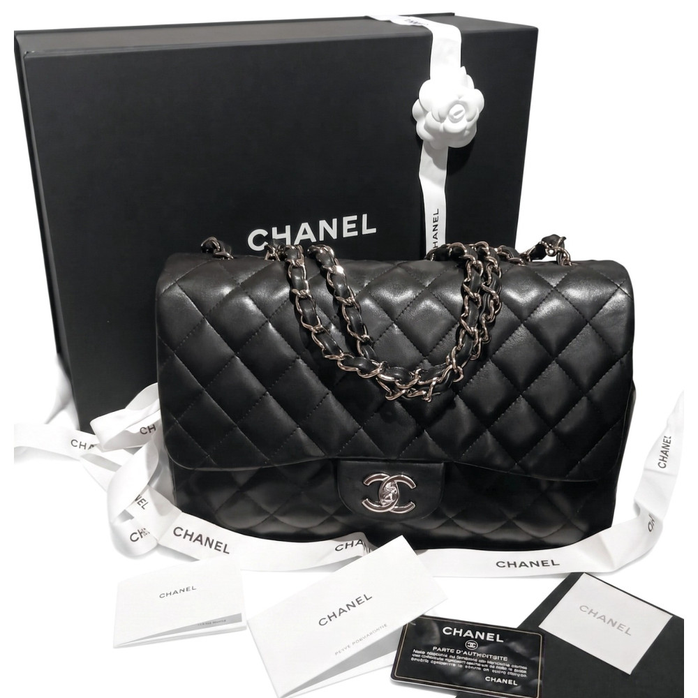 Chanel Jumbo Single Flap Pelle Nera