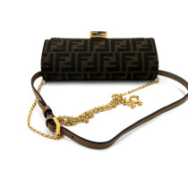 Fendi Woc Tube Tessuto Jacquard Marrone