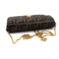 Fendi Wallet on Chain FF Diamonds Pelle Marrone