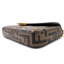 Fendi Wallet on Chain FF Diamonds Pelle Marrone