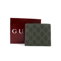Gucci Portafoglio Bi-Fold GG Supreme Verde