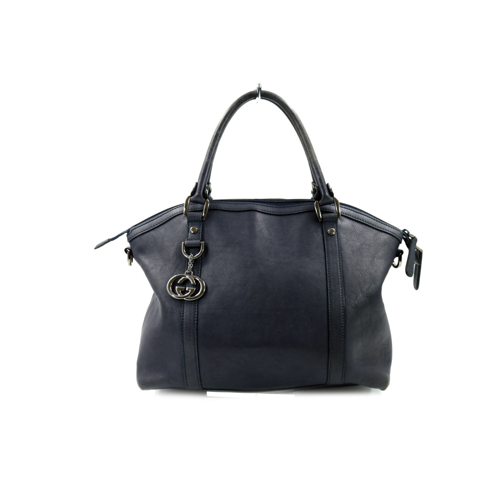 Gucci Charm Dome Pelle Blu Indaco