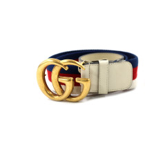 Gucci Cintura Buckle Cotone Blu, Rosso, Bianco