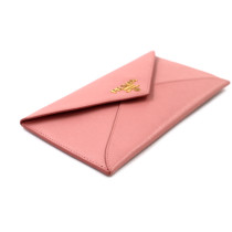 Prada Portafoglio Pochette Pelle Saffiano Rosa