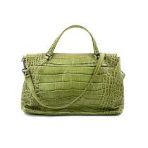 Zanellato Postina Pelle Stampa Cocco Verde