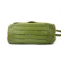 Zanellato Postina Pelle Stampa Cocco Verde