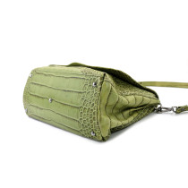Zanellato Postina Pelle Stampa Cocco Verde