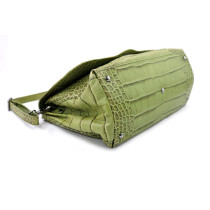 Zanellato Postina Pelle Stampa Cocco Verde