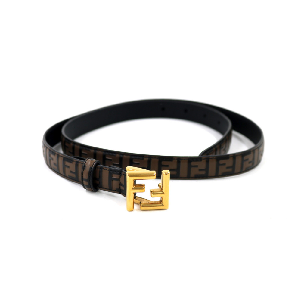 Fendi Cintura Pelle Nera e Marrone