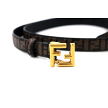 Fendi Cintura Pelle Nera e Marrone