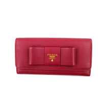 Prada Portafoglio Pelle Saffiano Fucsia