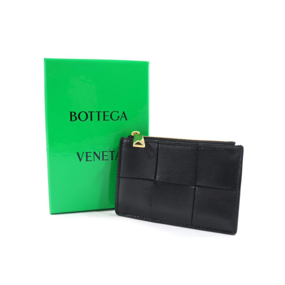 Bottega Veneta Portacarte Cassette Pelle Nera