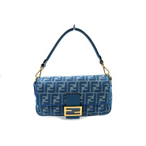 Fendi Baguette Tessuto Blu